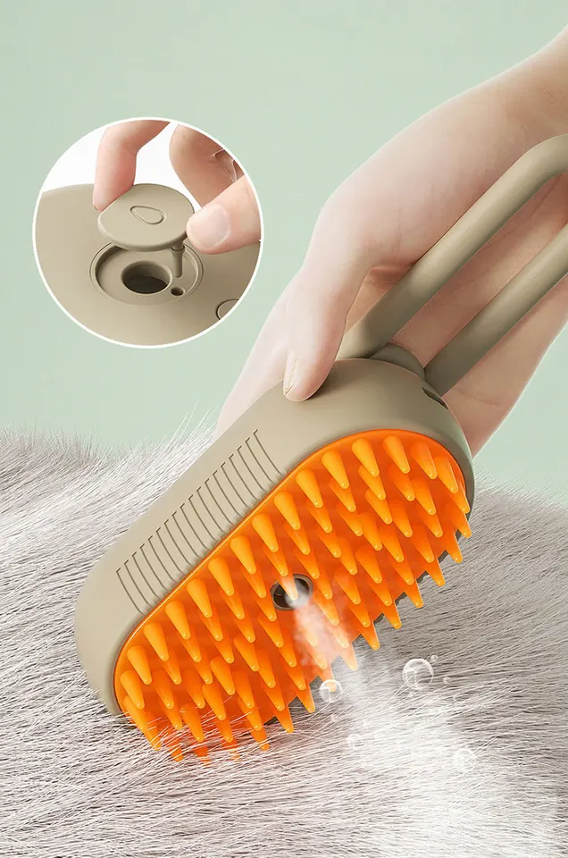 Electric Steamy Pet Grooming Brush