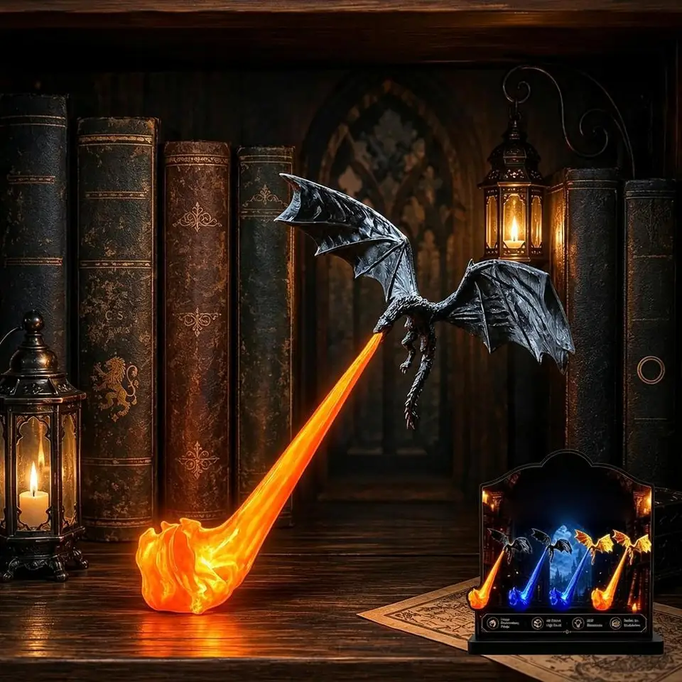 Dragon Fire Breath LED Lamp