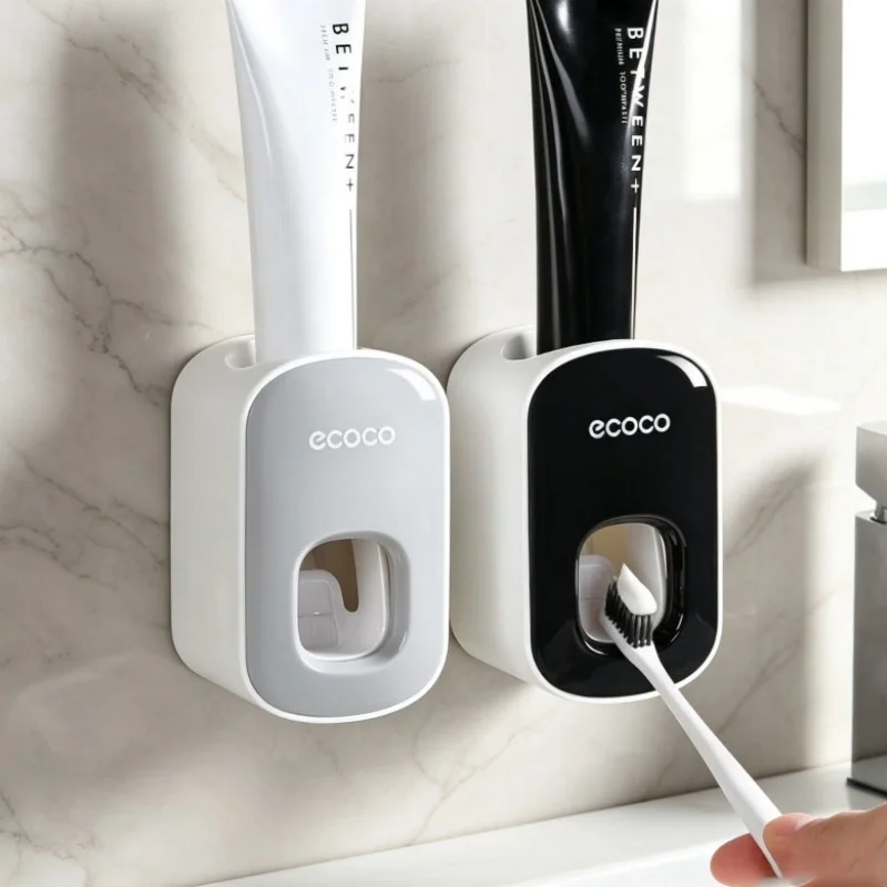Automatic Toothpaste Dispenser with Toothbrush Holder