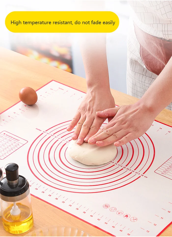 Non-Stick Silicone Baking Mat with Measurements