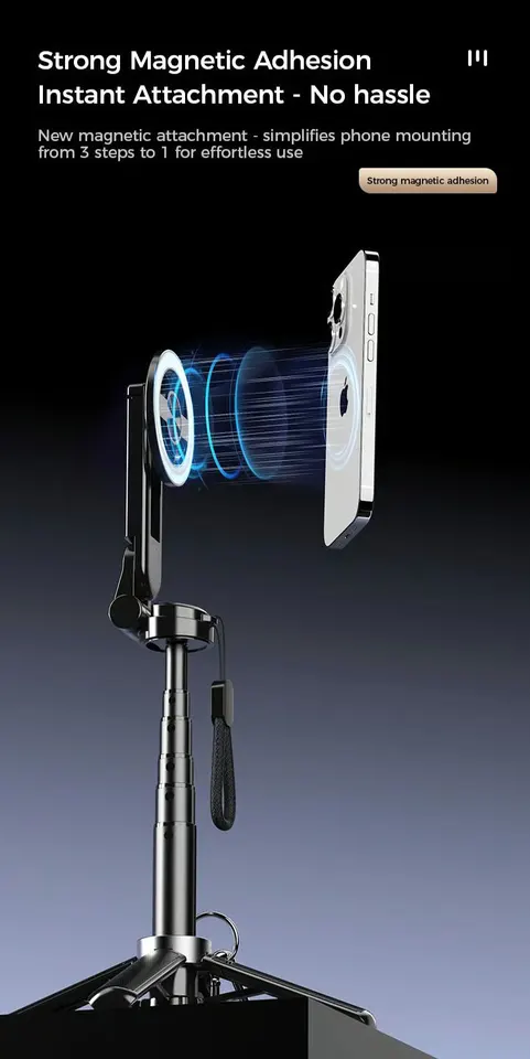Magnetic MagSafe Phone Tripod Selfie Stick