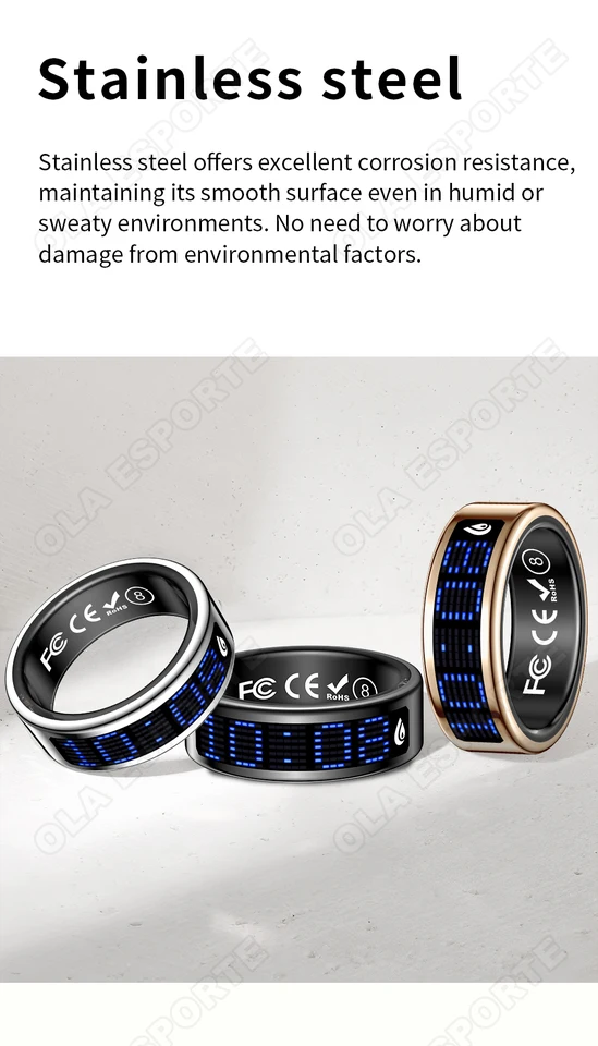 Smart Health Ring with Heart Rate & Blood Oxygen