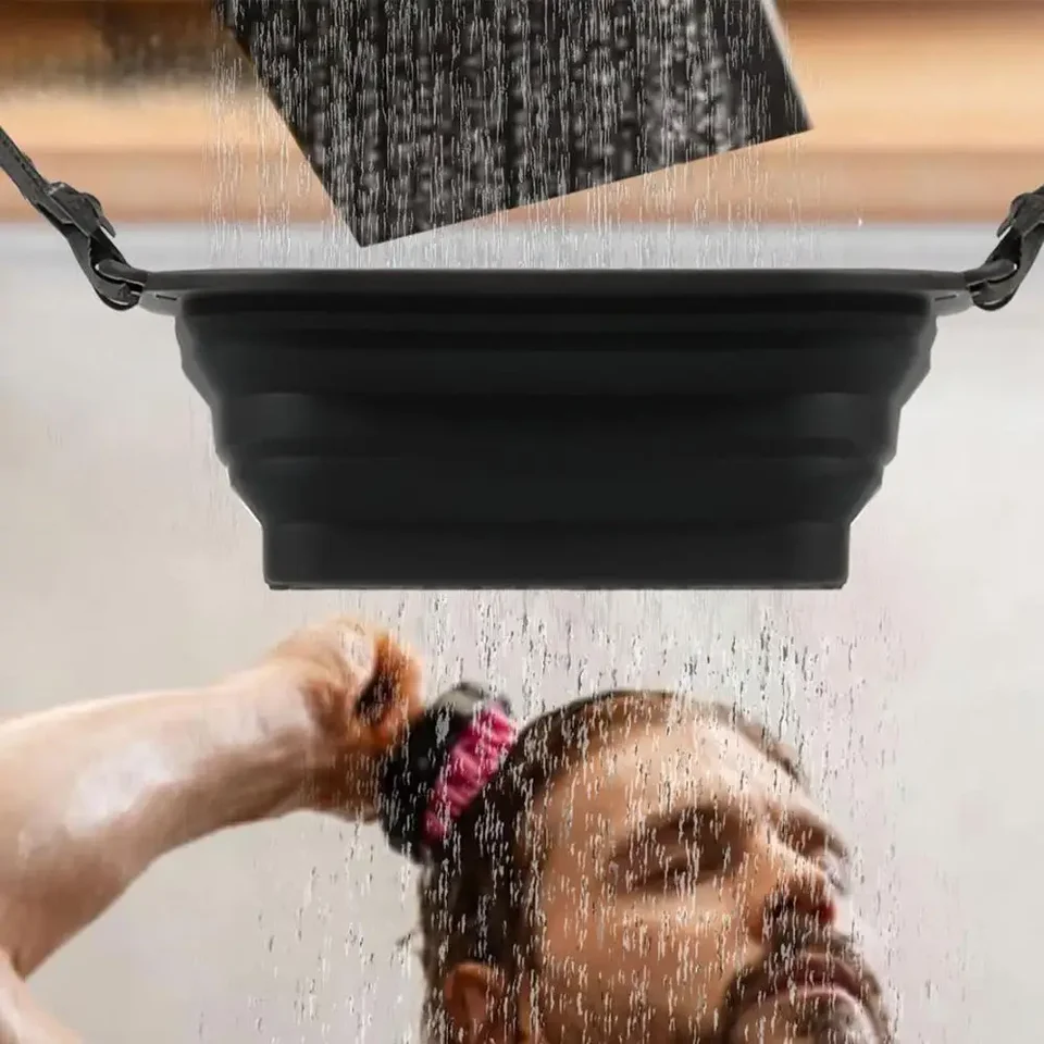 Collapsible Silicone Shower Basin