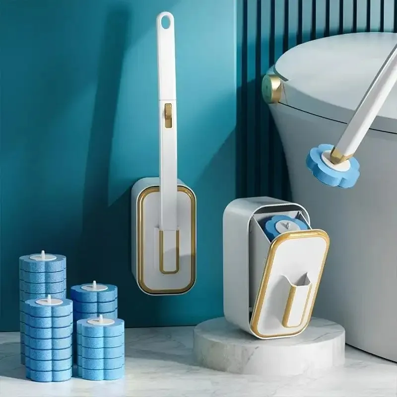 Disposable Toilet Brush with Refill Heads