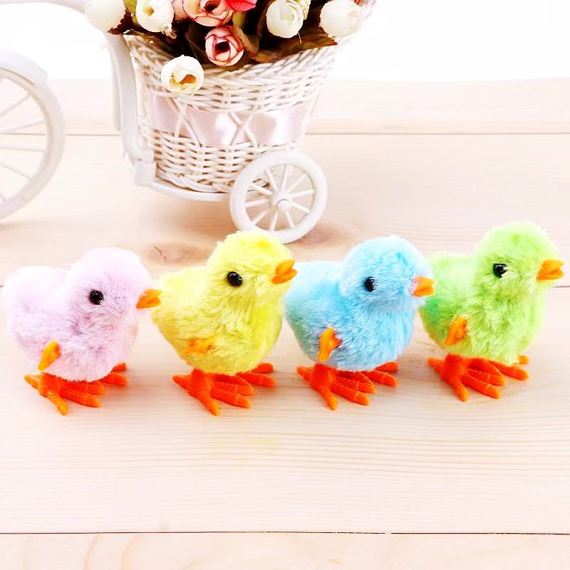 Wind-Up Jumping Plush Chicks